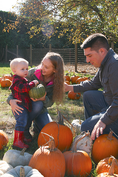  Family photography mom dad son pumpkin patch